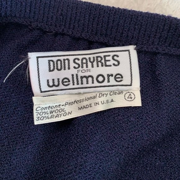 Don Sayres For Wellmore Navy Blue Skirt size 4 - Picture 10 of 16